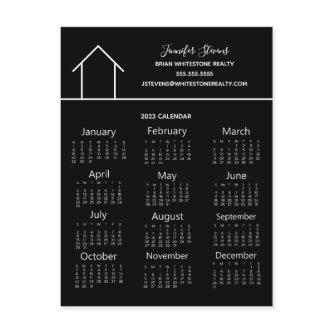 Real Estate Company Black Custom 2023 Calendar Postcard