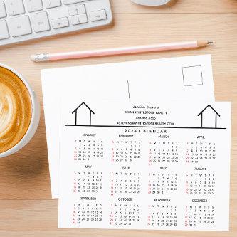 Real Estate Company House Custom 2024 Calendar Postcard