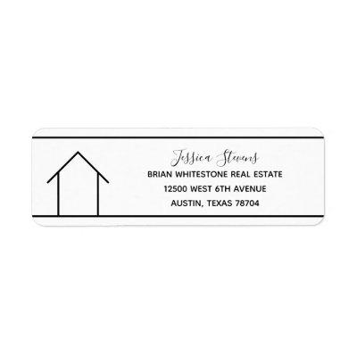 Real Estate Company Simple Realtor Return Address Label