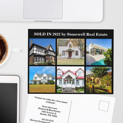 Real Estate Company Sold House Photo Marketing Postcard