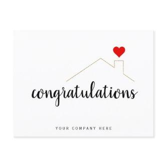 Real Estate Congratulations New Home Postcard