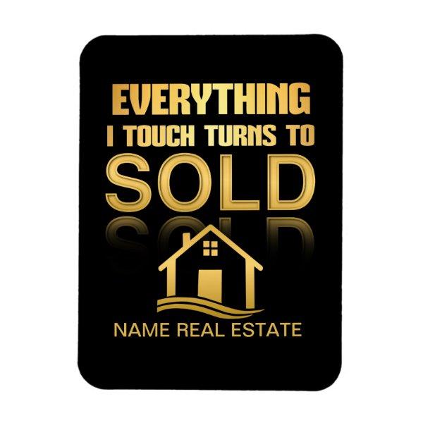 REAL ESTATE everything turns to SOLD  CAR MAGNET