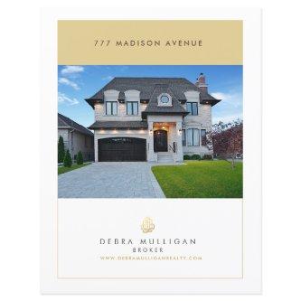 Real Estate Feature Sheet Elegant Custom Flyer