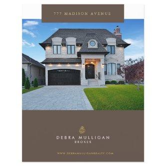 Real Estate Feature Sheet Elegant Custom Flyer