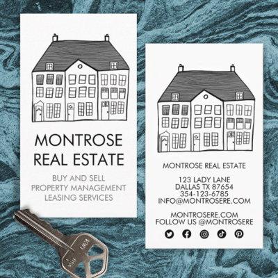 REAL ESTATE House Line Art Chic Minimal CUSTOM