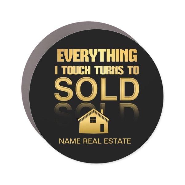 REAL ESTATE SOLD  CAR MAGNET