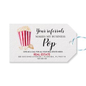 real estate Your Referrals Make My Business Pop Gift Tags
