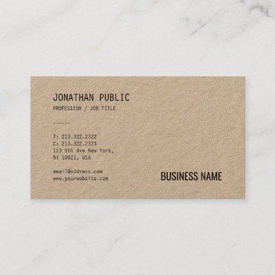 Real Kraft Paper Professional Modern Template Chic