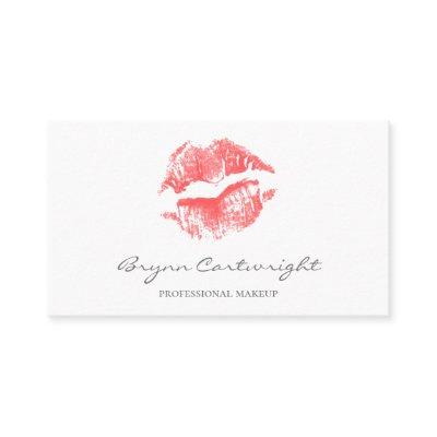 Realistic Red Kiss Print Lips Makeup