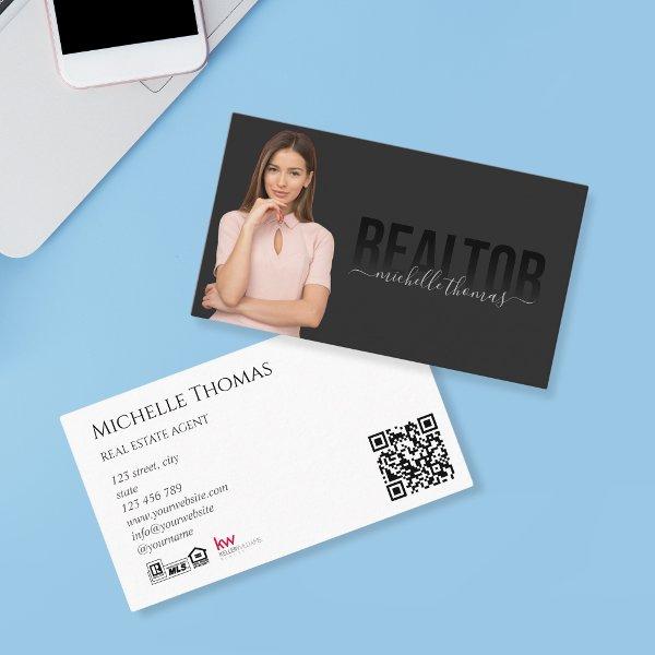 Realtor Real Estate Agent Logo Photo QR Code