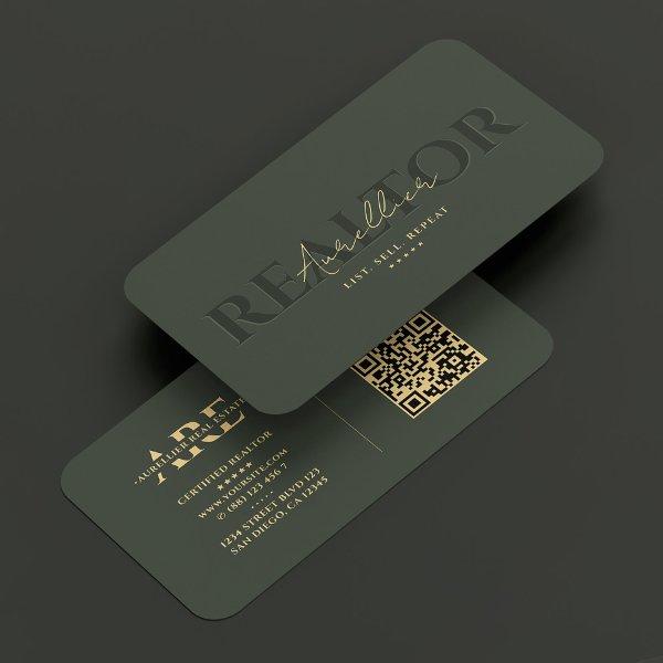 Realtor Real Estate Agent Monogram Green Modern