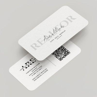 Realtor Real Estate Broker Minimal White Modern