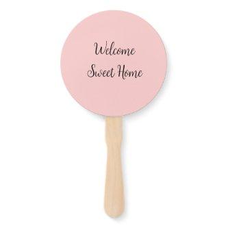 Realtor welcome home housewarming add your name te hand fan