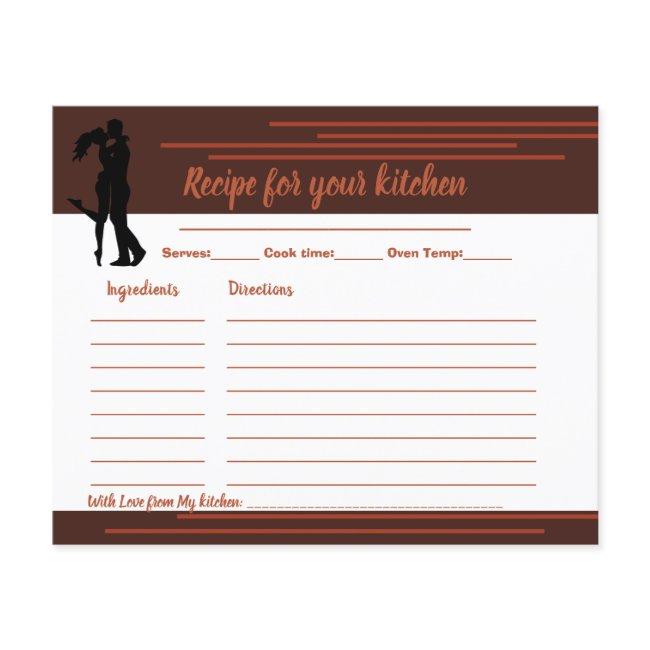 Recipe Card Bridal Shower Dark and earthy Flyer