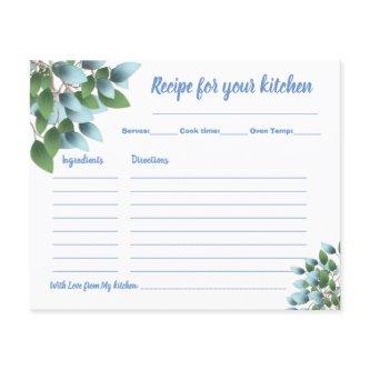 Recipe Card Bridal Shower Eucalyptus Flyer