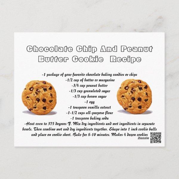 Recipe card Chocolate Chip Peanut Butter Cookie