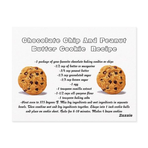 Recipe card Chocolate Chip Peanut Butter Cookie