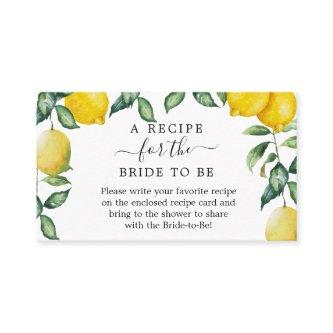 Recipe request for Bridal Shower Lemons greenery