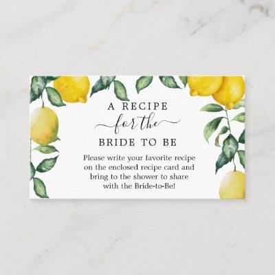 Recipe request for Bridal Shower Lemons greenery