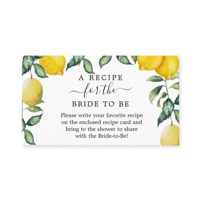Recipe request for Bridal Shower Lemons greenery