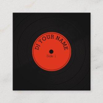 Record plate vinyl musical cover square