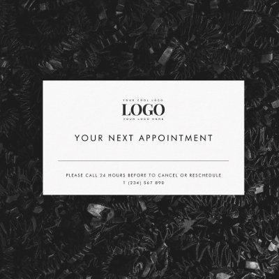 Rectangle Logo Plain Business Appointment Card