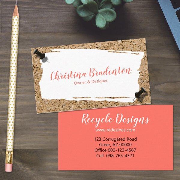 Recycled White Scrap Paper Cork Coral Template