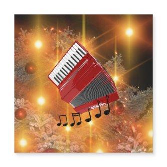 Red Accordion festive holiday design