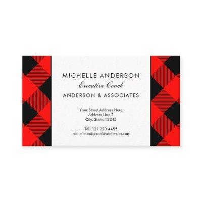 Red and Black buffalo Check Business Consultant