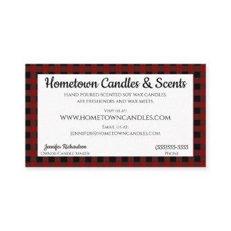 Red and Black Buffalo Plaid Rustic