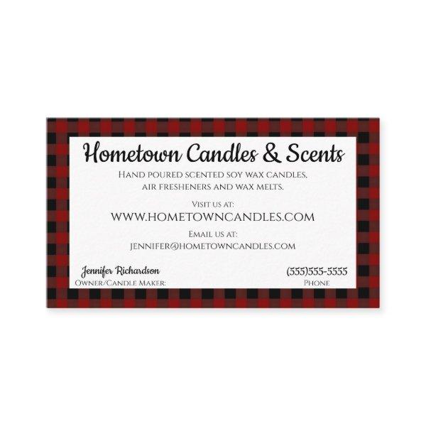 Red and Black Buffalo Plaid Rustic