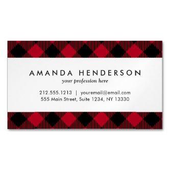 Red And Black Check Buffalo Plaid Pattern Magnetic