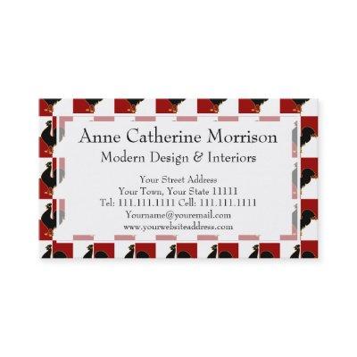 Red and Black Rooster Chicken Pattern