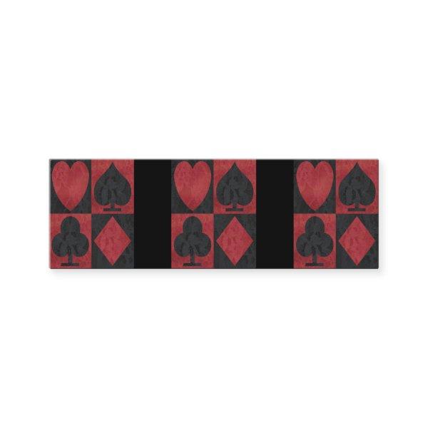 Red and Black Suits in Lace,  Mini Bookmarks Mini