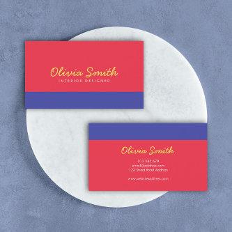 Red and Blue Color Block Modern