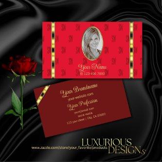 Red and Burgundy Chic with Photo Patterned Letters