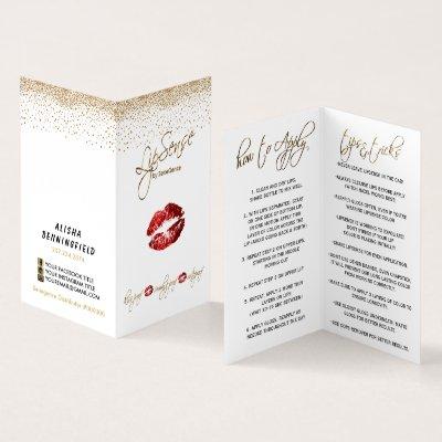 Red and Gold Lip Instructions