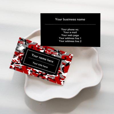 Red and Gray Camouflage, Military, Army