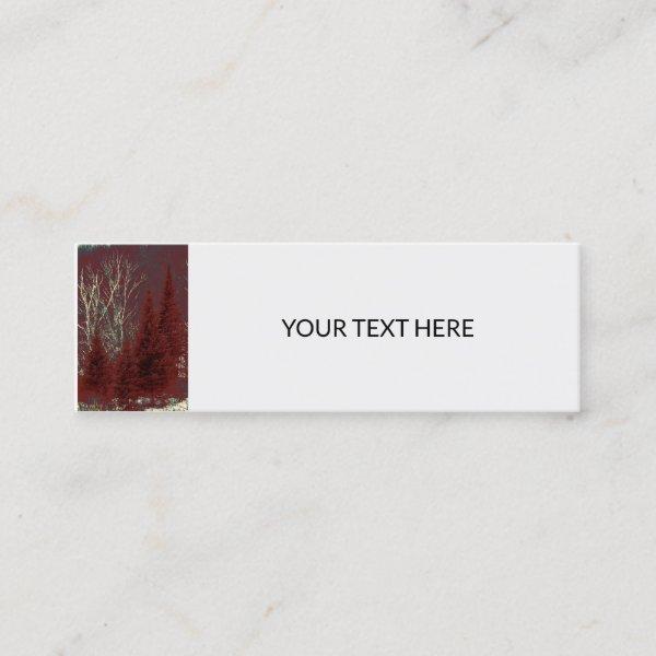 Red and White Trees Mini Tags