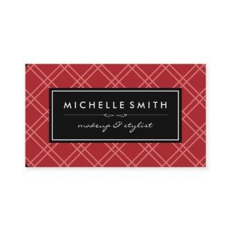 Red Argyle Print Black Label