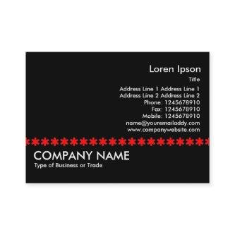 Red Asterisk Line - Black