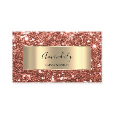 Red Bean Gold Frame Chunky Glitter QR Code Logo