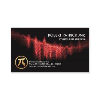 Red Binary Codes Digital Wave Data Scientist