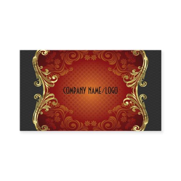 Red Black And Gold Swirls  Template 3