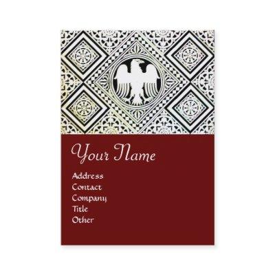 RED BLACK AND WHITE ROMAN EAGLE DAMASK MOTIFS