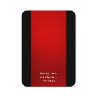 Red Black Modern Plain Professional Manager