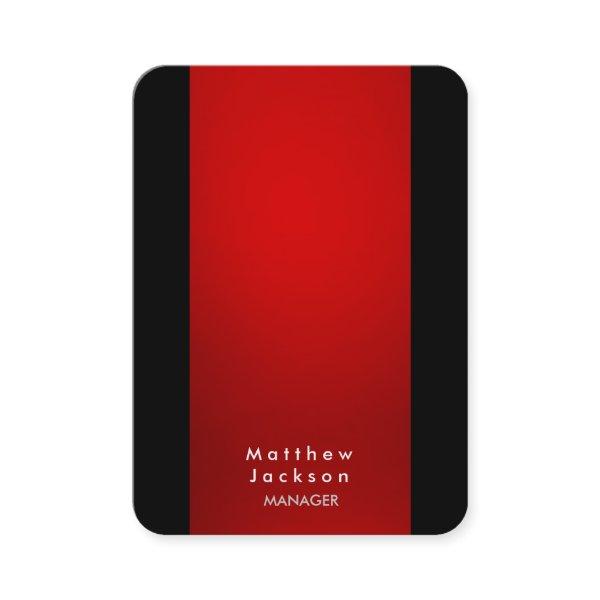 Red Black Modern Plain Professional Manager