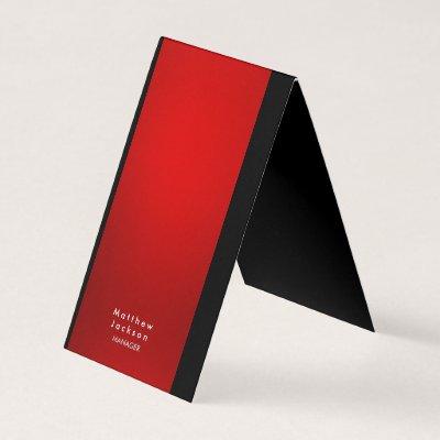 Red Black Modern Plain Professional Manager