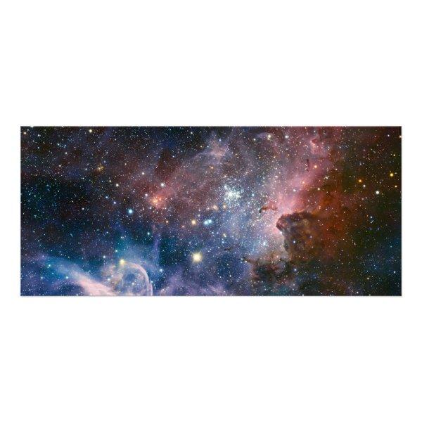 Red & Blue Carina Nebula Hubble Telescope Rack Card