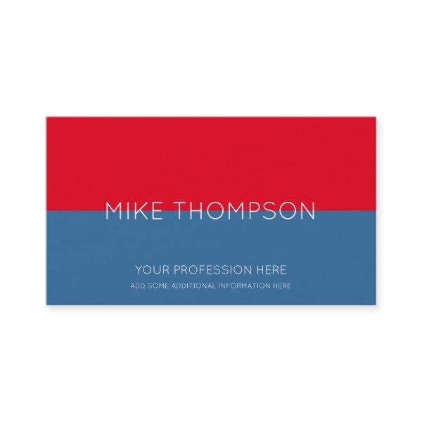 red & blue, simple, cool & modern